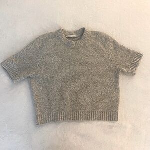 Abercrombie & Fitch Heather Gray Crew Neck Sweater